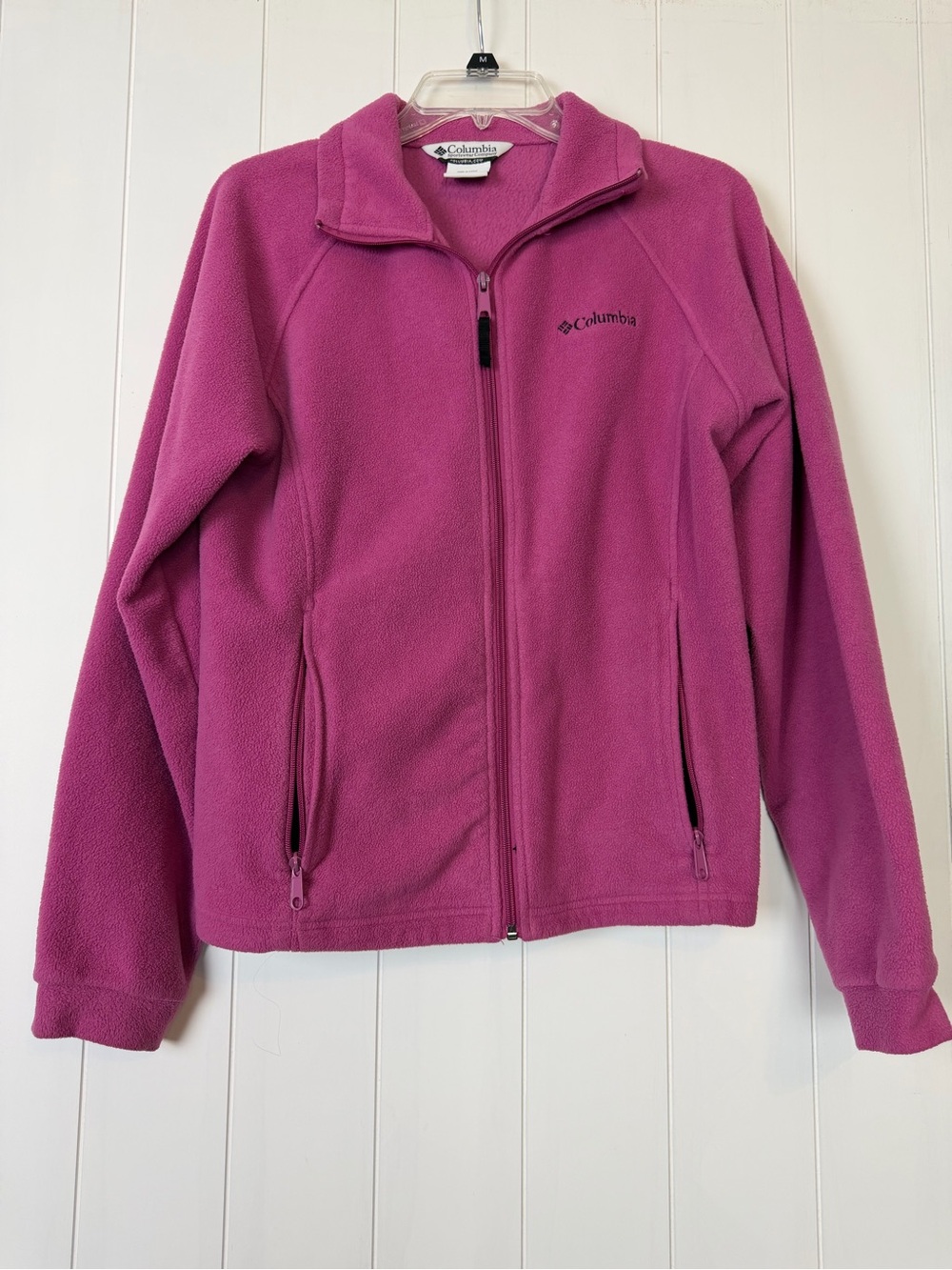 Columbia Girls' Magenta Full-Zip Fleece Jacket